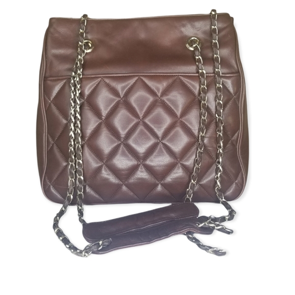 Vintage Harrods Knightsbridge Leather Quilted Front Shoulder Bag - Picture 2 of 15